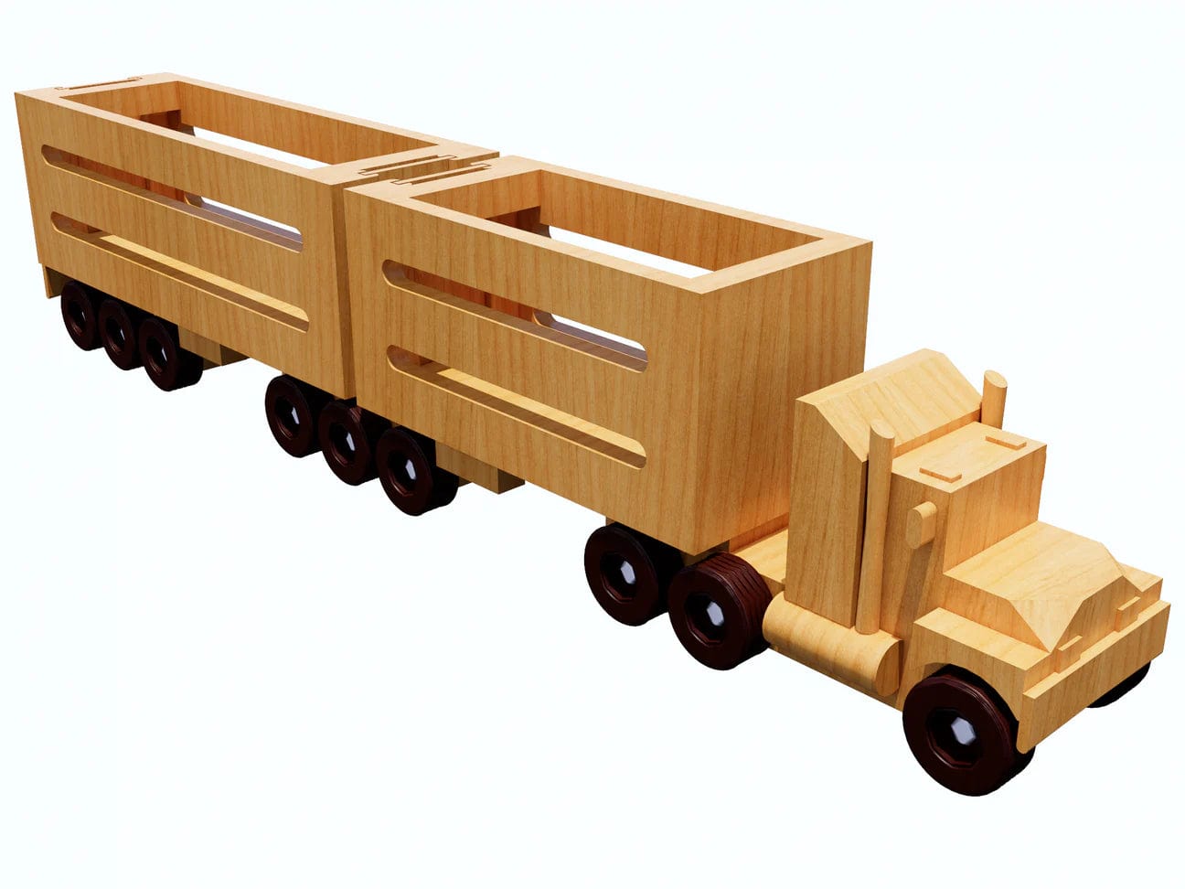 Handmade B-Double Wooden Truck